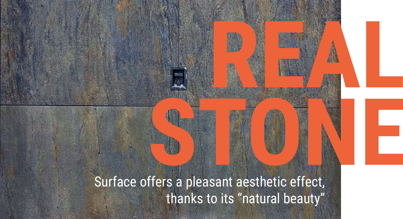 Real stone garage doors